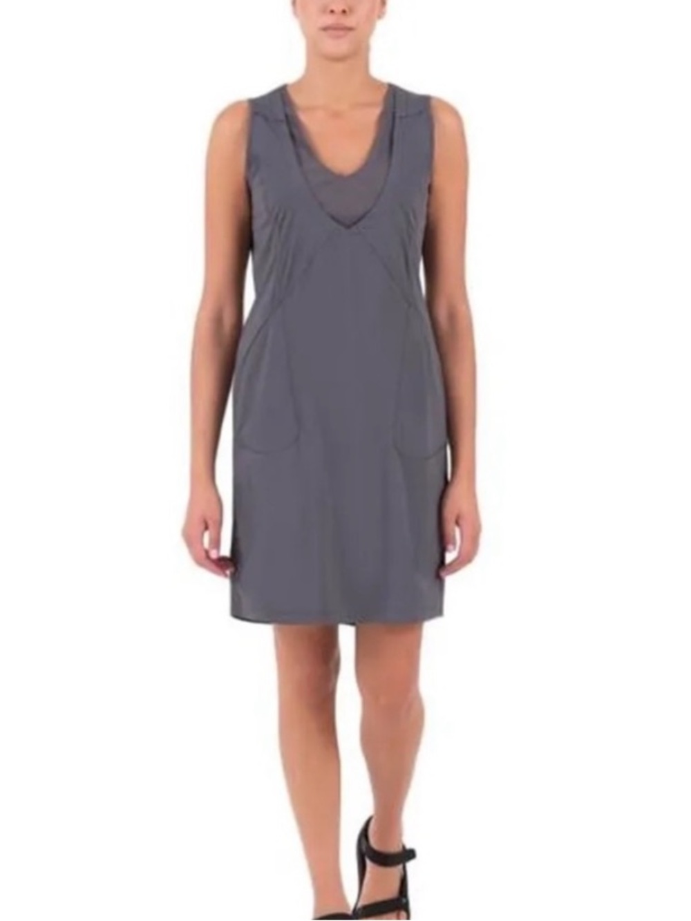 Indyeva/Indygena Liike III Outdoor Grey Slate Dress with String Hem and Pockets